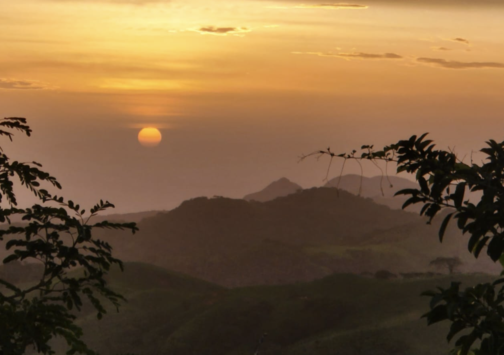 Paisaje, atardecer
